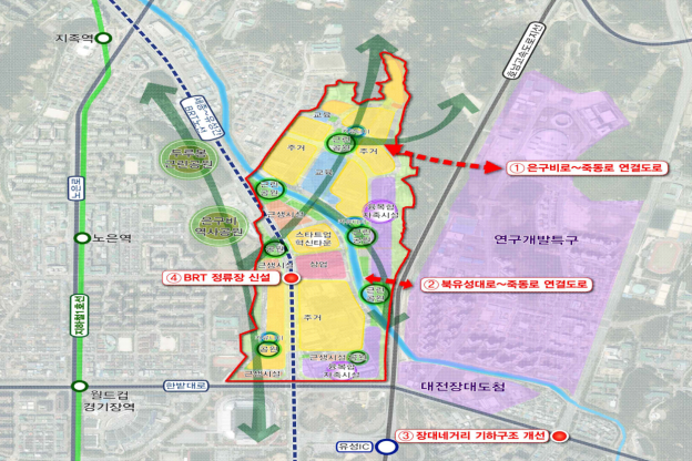 대전 유성 죽동2지구 공공주택지구 위치도. 국토교통부 제공