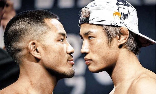 역대 첫 아시아 남자 선수 간 타이틀 UFC 플라이급 챔피언 조슈아 반(왼쪽)과 그의 타이틀 방어전 상대 다이라 다쓰로./UFC